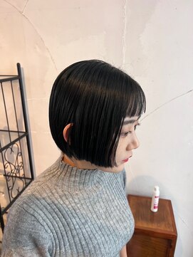 シュシュ 宜野湾店(chou chou) 黒髪/ボブルフ/ネビージュ/小顔/ワンレン/水戸/髪質改善/前髪