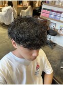 波巻きパーマ