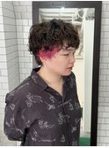 マッシュショート×パーマ×インナーカラー