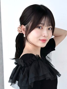 カシュカシュ 表参道(cache cache) 韓国ヘアレイヤーカット薄め前髪顔周りロングレイヤー