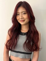 シーン(SCENE)&nbsp;くびれヘア/アプリコットオレンジ/夏のヘアアレンジ/天神今泉