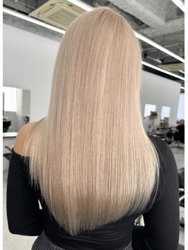 エゴル ナゴヤサカエ(ENGOL NAGOYA SAKAE) 新美蓮/ベージュカラー/ミルクティー/ハイトーン