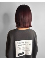 ヘアーメイク ラグズ(Hair Make Luxtz) 春カラー/ピンクレッド/外ハネボブ大人ガーリー