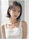 【NOA】韓国風タッセルボブ×シースルーバング×艶ブラウン