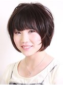 束感ショート,ダークアッシュ,美肌カラー,グラデーション/草加駅