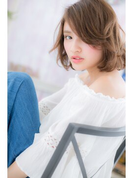 ヘアアンドビューティー ミック(Hair & Beauty miq) 無造作ウェーブの色っぽミディアムa(miq阿佐ヶ谷)