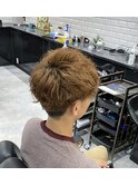 マッシュ×ハイトーン×パーマ