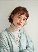 顔型別ヘアスタイル特集/マロンベージュ/Aラインボブ/池袋