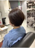 ショートボブアッシュ系カラー