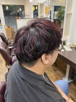 ジョーダン ヘアーワークス(JohDan hair works)&nbsp;レッドハイライトダブルカラーインナーカラーセクションカラー