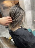 #バレイヤージュ#グレージュカラー#ボブウルフ#ココアベージュ