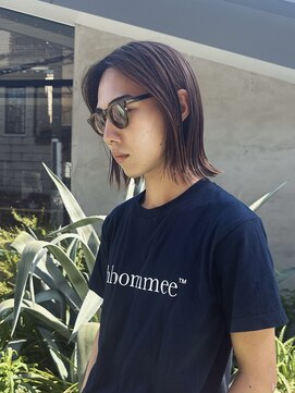 ノラジャーニー(NORA Journey) メンズボブウルフメンズミディアムレイヤーカットメンズウルフ