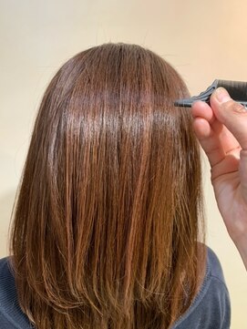 アズール 草加(azule) 髪質改善カラーハイライト コーラルピンク【草加/草加駅東口】