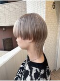 【*メンズに大人気*】ミルクティーベージュ×ウルフカット*