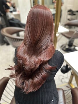 ロンド レア 天神大名店(Lond Le’a) デザインカラー/レイヤーカット/ウェットヘア/オリーブベージュ