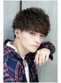 ソフトツーブロック無造作束感マッシュ刈り上げLIPPS