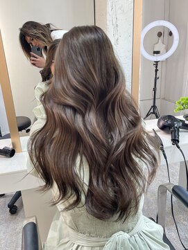 ブレンド 渋谷(BLend) 前髪アンブレラカラーこなれミディイメチェンウェーブパーマ