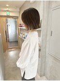 YOKE 垢抜けボブ切りっぱなしボブ外ハネボブアッシュベージュ