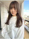オリーブベージュ メルティカラー 顔周りカット【天神大名】