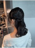 【おでかけハーフアップ】結婚式/二次会/同窓会/銀座/有楽町