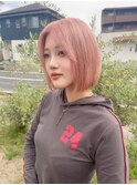 イメチェン/ホワイトブロンド/外ハネボブ/美髪/草津/南草津