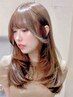 全体カット＋ポイント（前髪・顔周り）ストレート　￥9900