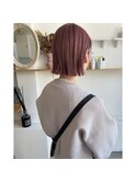 ピンクカラー◎ミニボブ