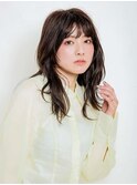 ミディアムヘア/ショコラベージュ/ボブルフ/新宿駅