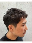 抜け感重視！雰囲気のあるツーブロピンパーマ【02】