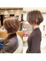 バンプ ギンザ(BUMP GINZA)&nbsp;30代40代50代白髪ぼかし髪型白髪染め面長細目ハイライト伊