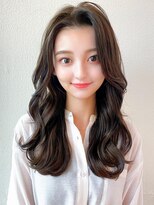 ラルユー 金山(LallYou)&nbsp;大人かわいいくびれヘアセミロング × ミルクティーベージュ