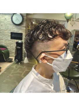 ルミエ ヘアサロン 経堂店(Lumie hair salon) フェード×ニュアンスパーマ