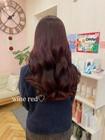 シュガー ヘアアンドネイル 仙台(SUGAR)&nbsp;ブリーチなしダブルカラーワインレッド☆
