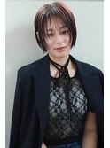 20代30代40代大人丸みショートボブ×前髪あり