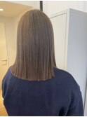 切りっぱなしボブスタイル