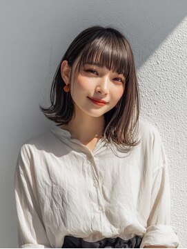 コトンアトリエ 人形町(COTON atelier) 着物ヘア/大人ガーリー/ダークアッシュ/似合わせカット/人形町