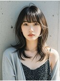 外ハネボブ40代タッセルボブグラデーションカラーヘアカラー