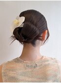 小顔に見せるヘアセット/タイトで大人可愛い/結婚式/髪質改善
