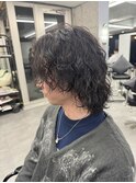 メンズミディアムスパイラルパーマ