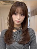 顔まわり顔周り前髪カットミディアムレイヤーロングレイヤー