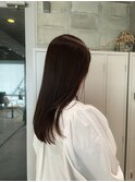 縮毛矯正の艶ブラウン