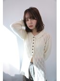 小顔ひし形 レイヤーカット 透明感カラー