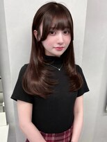 プリアバイポプルス 渋谷(pria by popls)&nbsp;ロングレイヤーハッシュカット顔周りレイヤーカット韓国ヘア