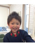 2ブロックとアシメonの爽やかショートキッズスタイル♪♪