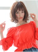 モテ愛されチェリーレッド☆ワンカールくびれミディアムボブ