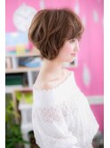 優しいニュアンスカールのピュア☆ショート