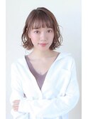 【中東真子】ショート ショートパーマ エアリーミディ