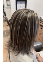 イズム 北千住店(ISM)&nbsp;ハイライト メッシュ ボブ