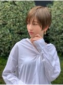 前髪かき上げイメチェンイヤリングカラーラベンダーカラーくびれ