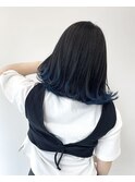 【ALIVE吉祥寺】ブルーブラックグラデーション＊イメチェン前髪